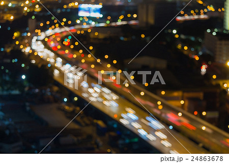 Abstract blurred bokeh city road moving 24863678
