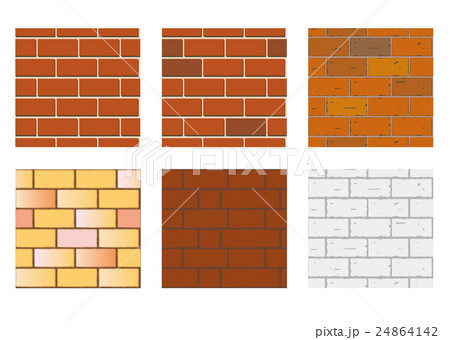 レンガのシームレスパターン6種 レンガのシームレスパターン6種 24864142