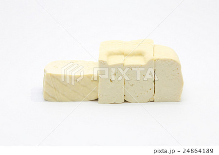 Raw Tofu cheese on white background Raw Tofu cheese on white background 24864189