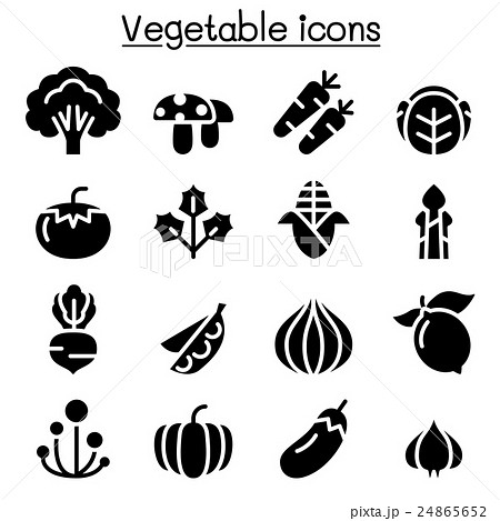 Vegetable icon set 24865652