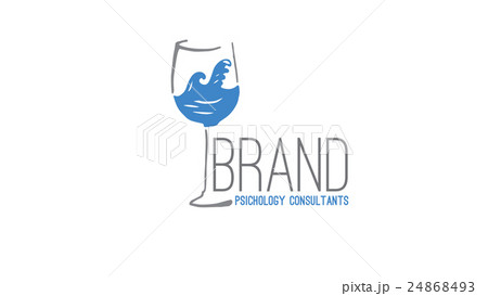 Wave in a glass vector logo 24868493