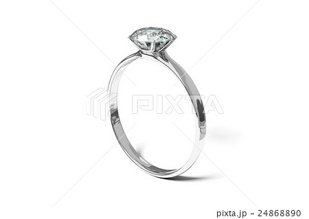 ダイヤモンドのウエディングリング 結婚指輪のイラスト素材