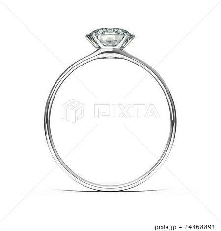 ダイヤモンドのウエディングリング 結婚指輪のイラスト素材