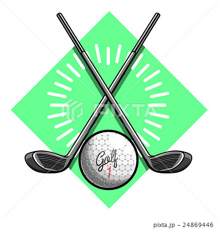 Color vintage golf emblems 24869446