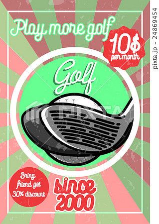 Color vintage golf poster Color vintage golf poster 24869454