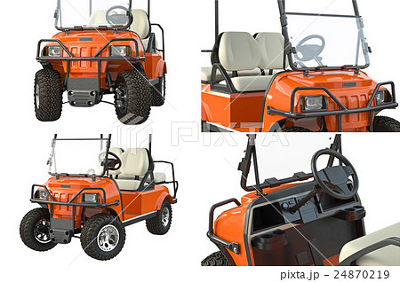 Golf car auto collection, close view Golf car auto collection, close view 24870219