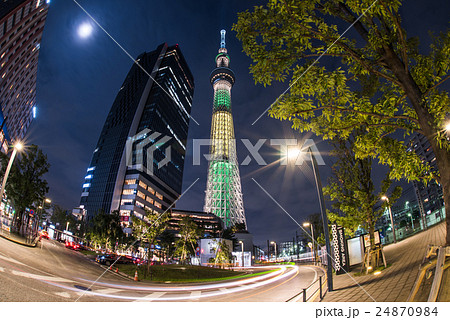 東京スカイツリー「リオ オリンピック・パラリンピック期間中特別ライティング　ブラジル国旗」 24870984