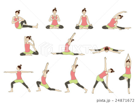Person Excersizing Yogaのイラスト素材