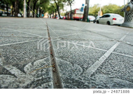pattern on footpath sidewalk and street road pattern on footpath sidewalk and street road 24871886