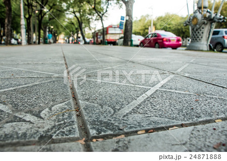 pattern on footpath sidewalk and street road pattern on footpath sidewalk and street road 24871888