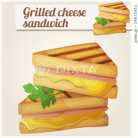 Grilled cheese sandwich. Detailed vector icon 24873951