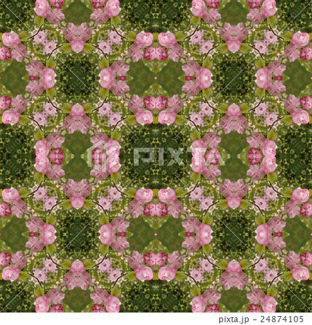 Kaleidoscopic flower seamless generated texture 24874105