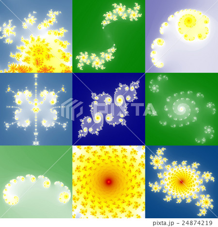 Set of fractal floral patterns 24874219