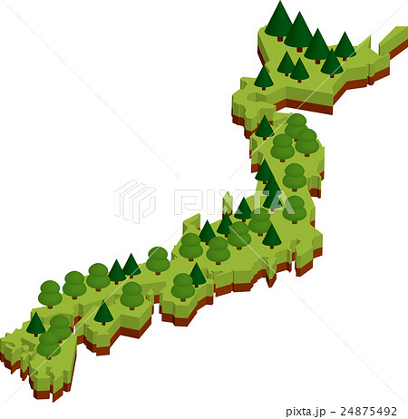 Forest Of The Country 森林の国 日本のイラスト素材 24875492 Pixta