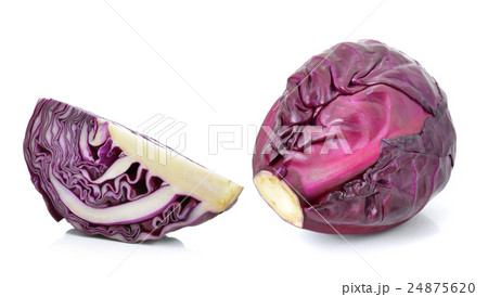 Red cabbage on white background Red cabbage on white background 24875620