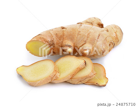 ginger on white background ginger on white background 24875710