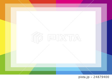 背景素材壁紙 写真枠 フォトフレーム 虹色 レインボーカラー コピー