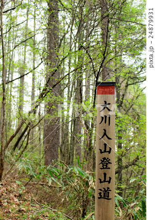長野県大川入山登山道入り口看板 長野県大川入山登山道入り口看板 24879931