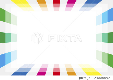 背景素材壁紙 写真枠 フォトフレーム 虹色 レインボーカラー コピースペース カラフル 楽しい 名札のイラスト素材