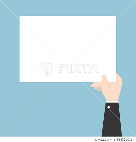 Businessman hand holding card, flat design Businessman hand holding card, flat design 24881015