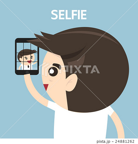 Businessman take a Selfie with mobile phone 24881262