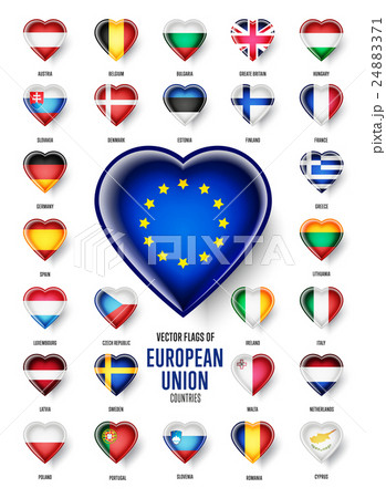 European Union country flags icon, raster 24883371