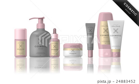 Cosmetic brand template. Realistic bottle set. Cosmetic brand template. Realistic bottle set. 24883452