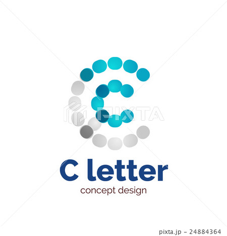 Vector modern minimalistic dotted letter concept 24884364