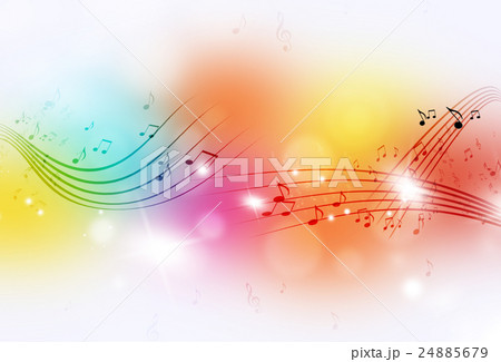 Music Notes Multicolor Background 24885679