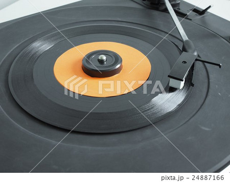 Vinyl record on turntable Vinyl record on turntable 24887166