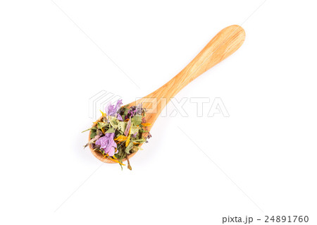 Dried herbal tea leaves Dried herbal tea leaves 24891760