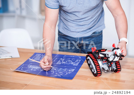 Professional engineer working on the project 24892194