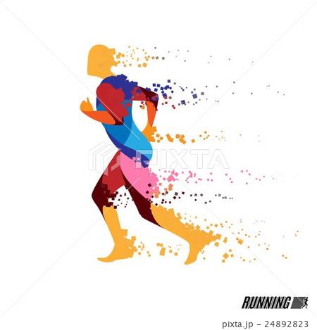 Running man vector colorful icon 24892823