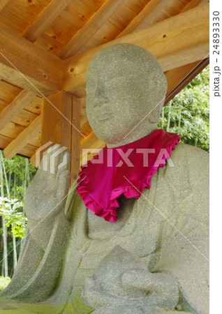 信州の文化財　名工　守屋貞治の石仏　延命地蔵大菩薩（箕輪町長松寺）　右半身俯瞰縦 24893330