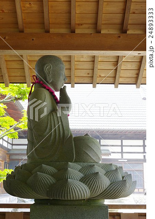 信州の文化財　名工　守屋貞治の石仏　延命地蔵大菩薩（箕輪町長松寺）　左側面縦 24893333