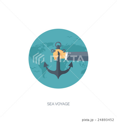Flat travel background. Summer holidays, vacation 24893452