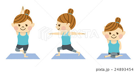 ヨガをする女性 ヨガをする女性 24893454