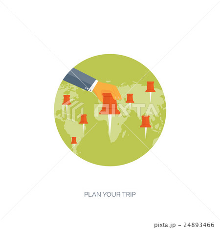 Flat travel background. Summer holidays, vacation 24893466