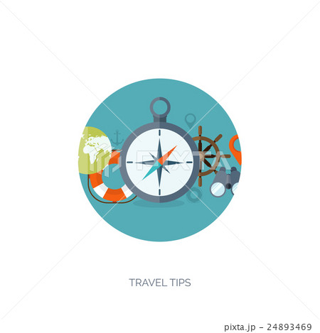 Flat travel background. Summer holidays, vacation 24893469