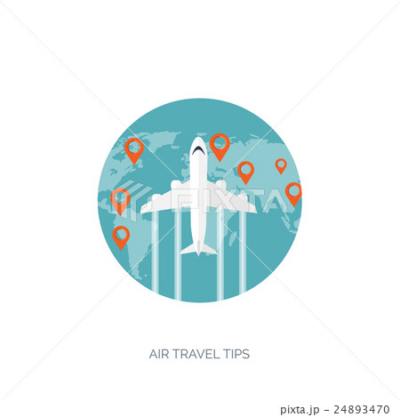 Flat travel background. Summer holidays, vacation 24893470