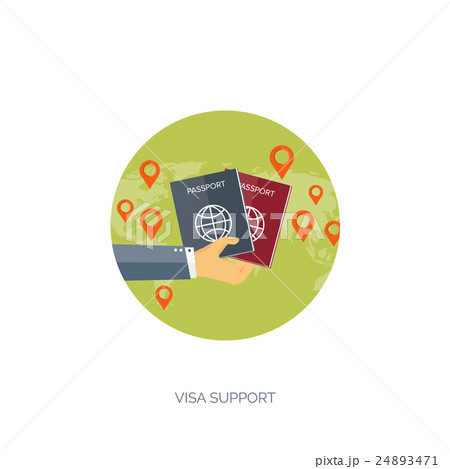 Flat travel background. Summer holidays, vacation 24893471