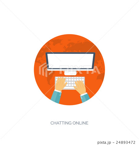 Vector illustration. Flat background. Social media 24893472