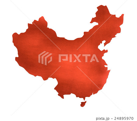 中国 地図 シルエットのイラスト素材