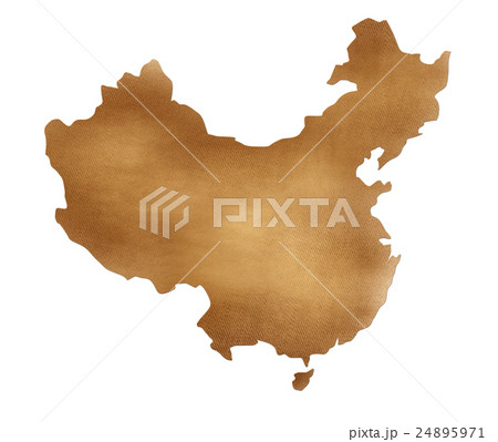 中国 地図 シルエットのイラスト素材