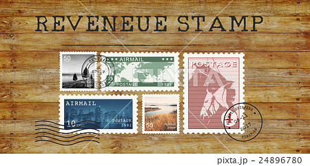 Airmail Mail Postcard Letter Stamp Concept 24896780
