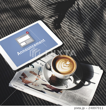 Announcement News Broadcast Article Concept Announcement News Broadcast Article Concept 24897011