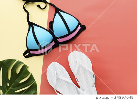 Summer Mockup Copyspace Bikini Sandals Concept Summer Mockup Copyspace Bikini Sandals Concept 24897049