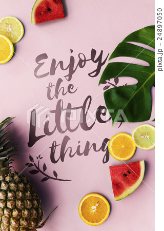 Summer Pineapple Oranges Watermelon Concept Summer Pineapple Oranges Watermelon Concept 24897050