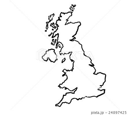 イギリス 地図 イラストのイラスト素材 24897425 Pixta