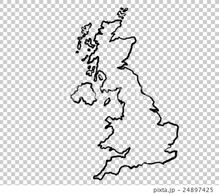 イギリス 地図 イラストのイラスト素材